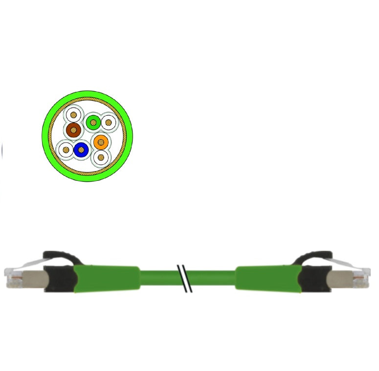 7000-74711-4780300 - Patch RJ45 Cat.6A blindado 3 m verde - MURR