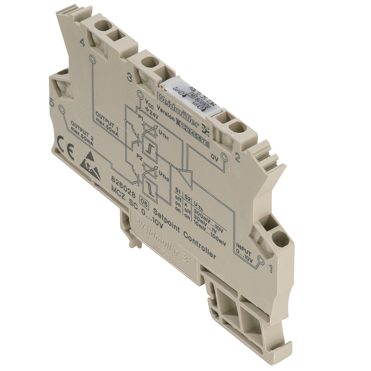 8227350000 - MCZ SC 0-20MA - Amplificador de valor límite 0-20 mA 2 salidas PNP - WEIDMULLER