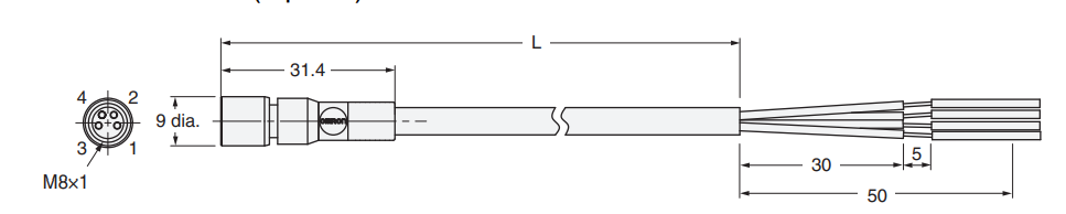 XS3F-M8PVC4S-5M
