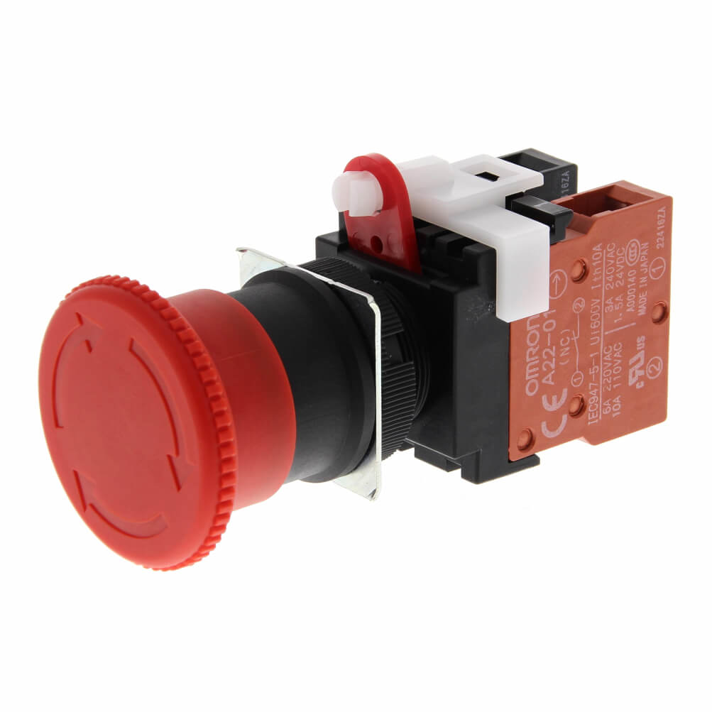 A22E-M-01 - Pulsador Tipo Hongo - Parada de Emergencia