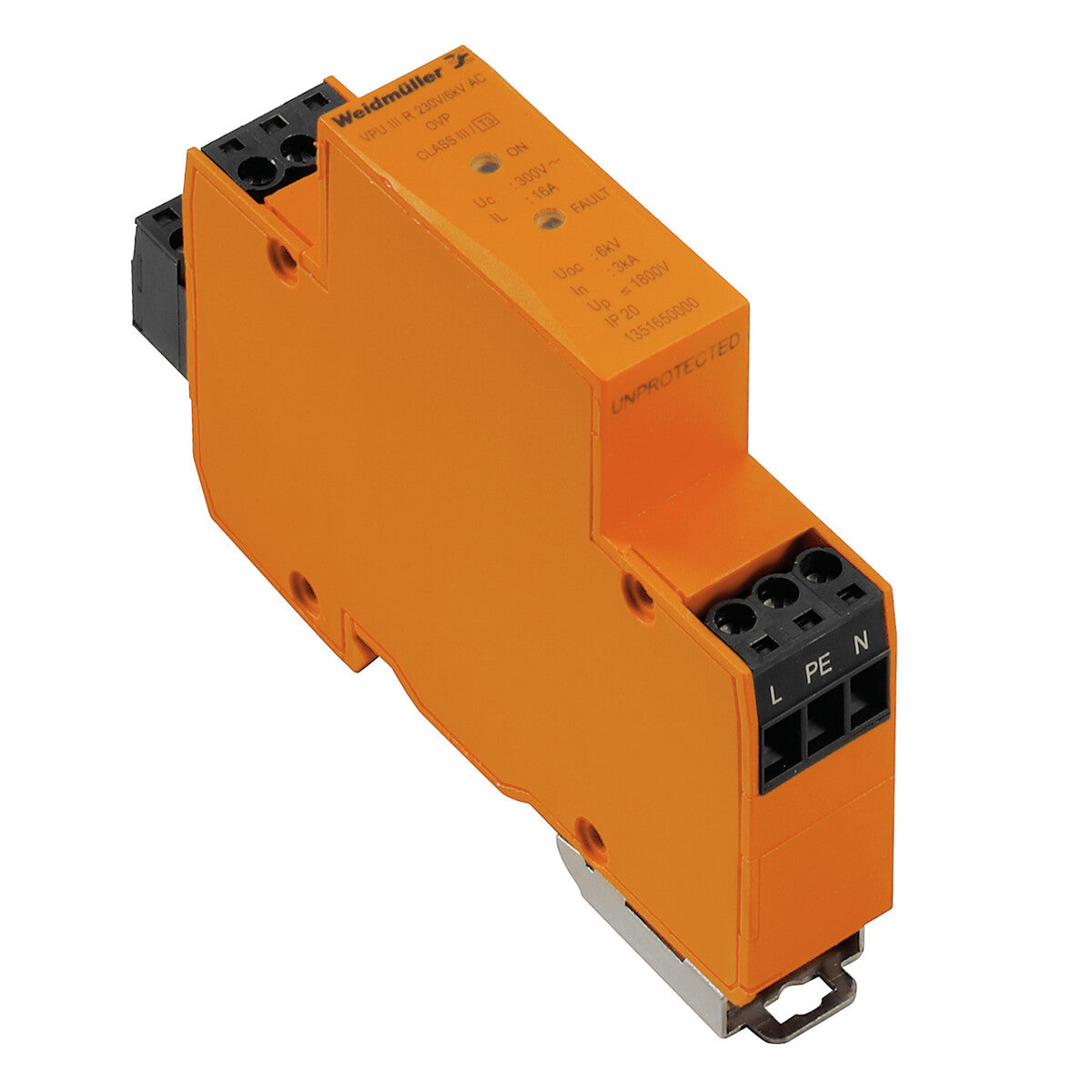 1351650000 - VPU III R 230V/6KV AC - Protector de sobretensión tipo 3 230 V - WEIDMULLER