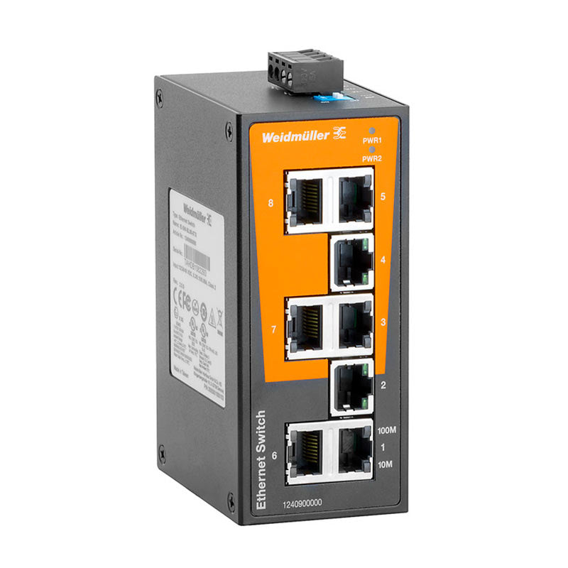1240900000 - IE-SW-BL08-8TX - Switch no gestionable 8 puertos RJ45 - WEIDMULLER