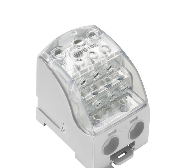 1562100000 - WPD 108 1X120/2X35+3X25+4X16 GY - Distribuidor de potencia 120 mm² 400 A - WEIDMULLER