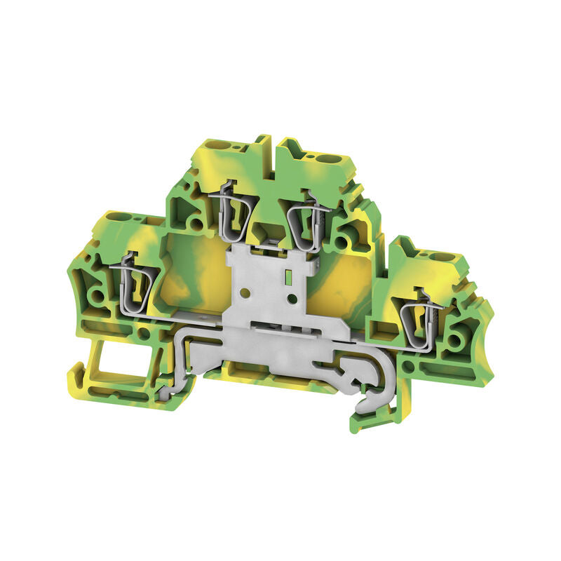 1690000000 - ZDK 2.5PE - Borne de tierra doble piso 2,5 mm² a resorte - WEIDMULLER