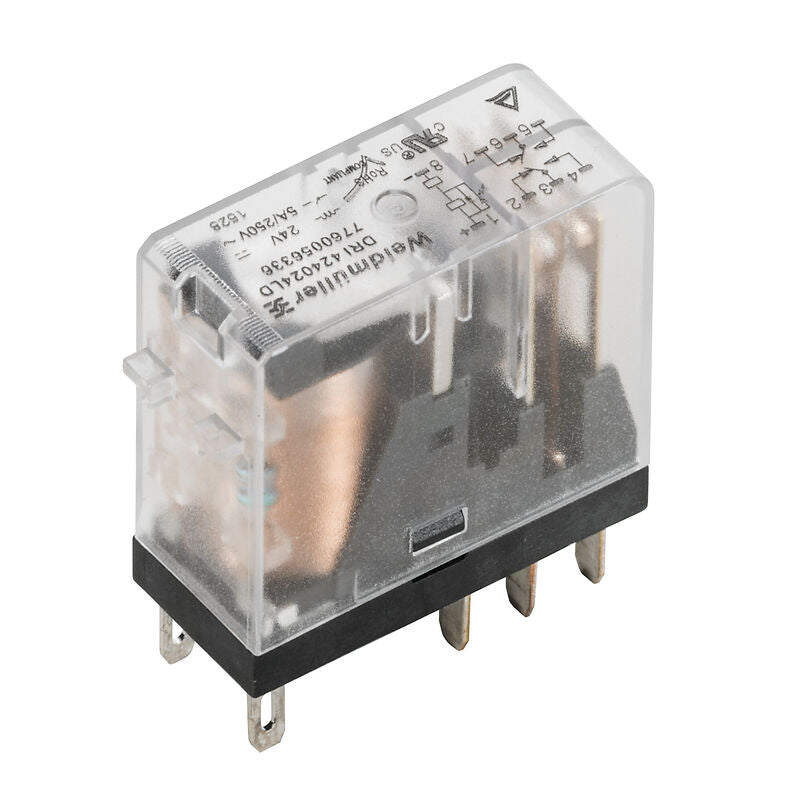 7760056336 - DRI424024LD - Relé miniatura 2 inversores 24 Vdc con LED - WEIDMULLER