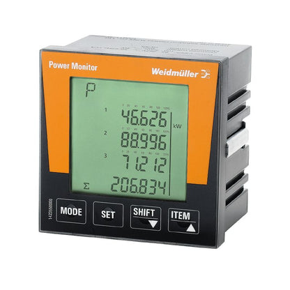 Monitor de potencia WEIDMULLER 1423550000 96x96 mm – vista frontal con display