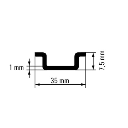TS 35X7.5/LL 1M/ST/ZN (C051450.0100) - Riel DIN