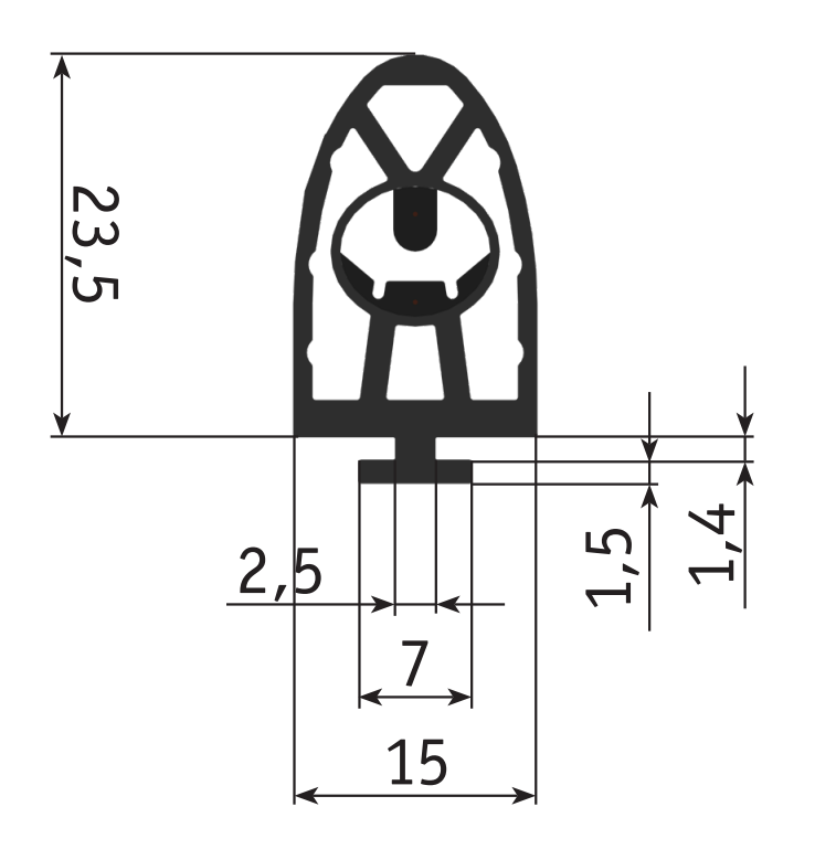 SE15.25TT1L100005000C - SENTIR edge 15.25 TT