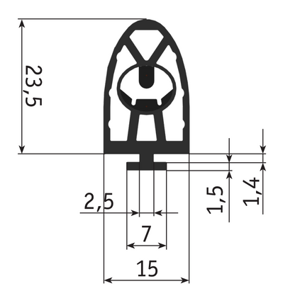 SE15.25TT1L100005000C - SENTIR edge 15.25 TT