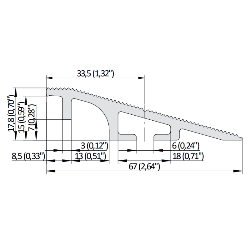 603001 riel de rampa - Alfombra de Seguridad