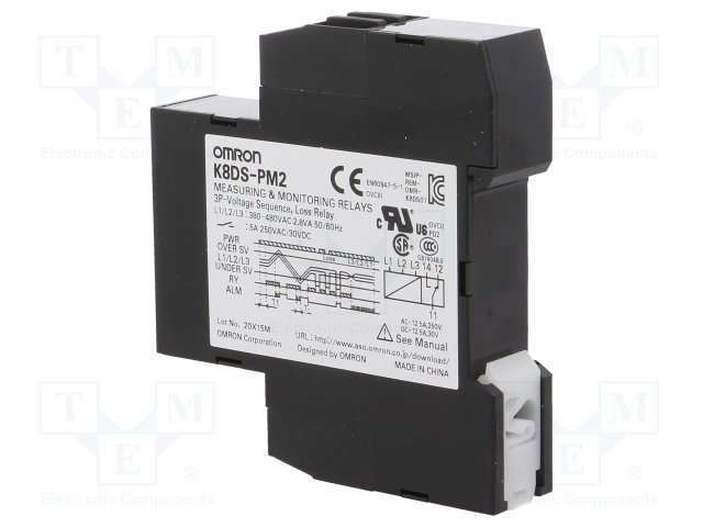 K8DS-PM2 - Relé de Monitoreo trifásico