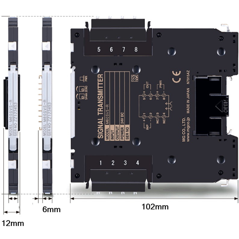 M60SVS-R - Transmisor de señal configurable, 6 mm, 24 Vcc - MG