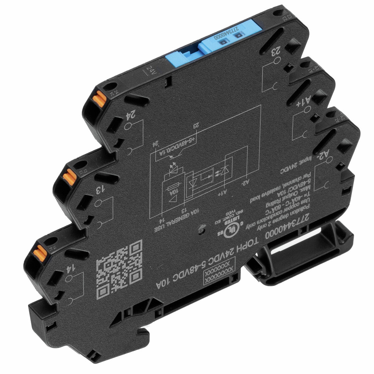 2773440000 - TOPH 24VDC 5-48VDC10A - Relé de estado sólido 10 A DC 6,4 mm - WEIDMULLER